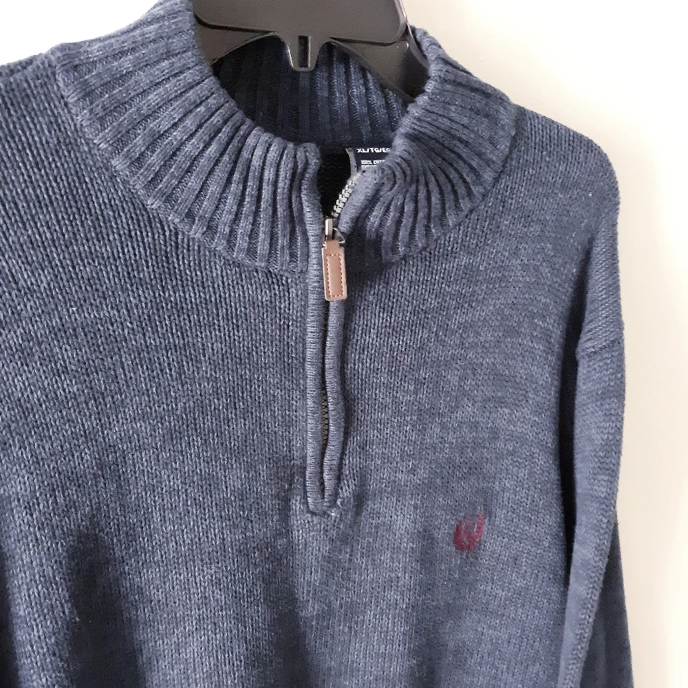 VTG Chaps 1/4 Zip Mock Neck Sweater